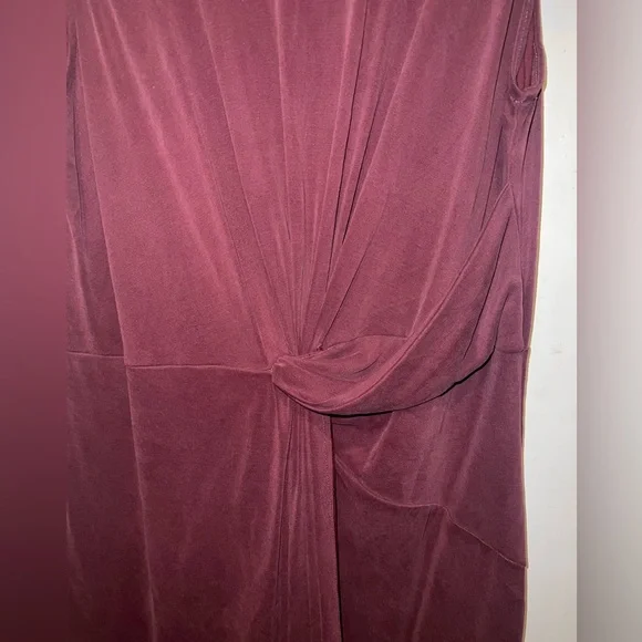 Worthington Maroon Berry Wrap Twist Dress - Picture 3 of 5